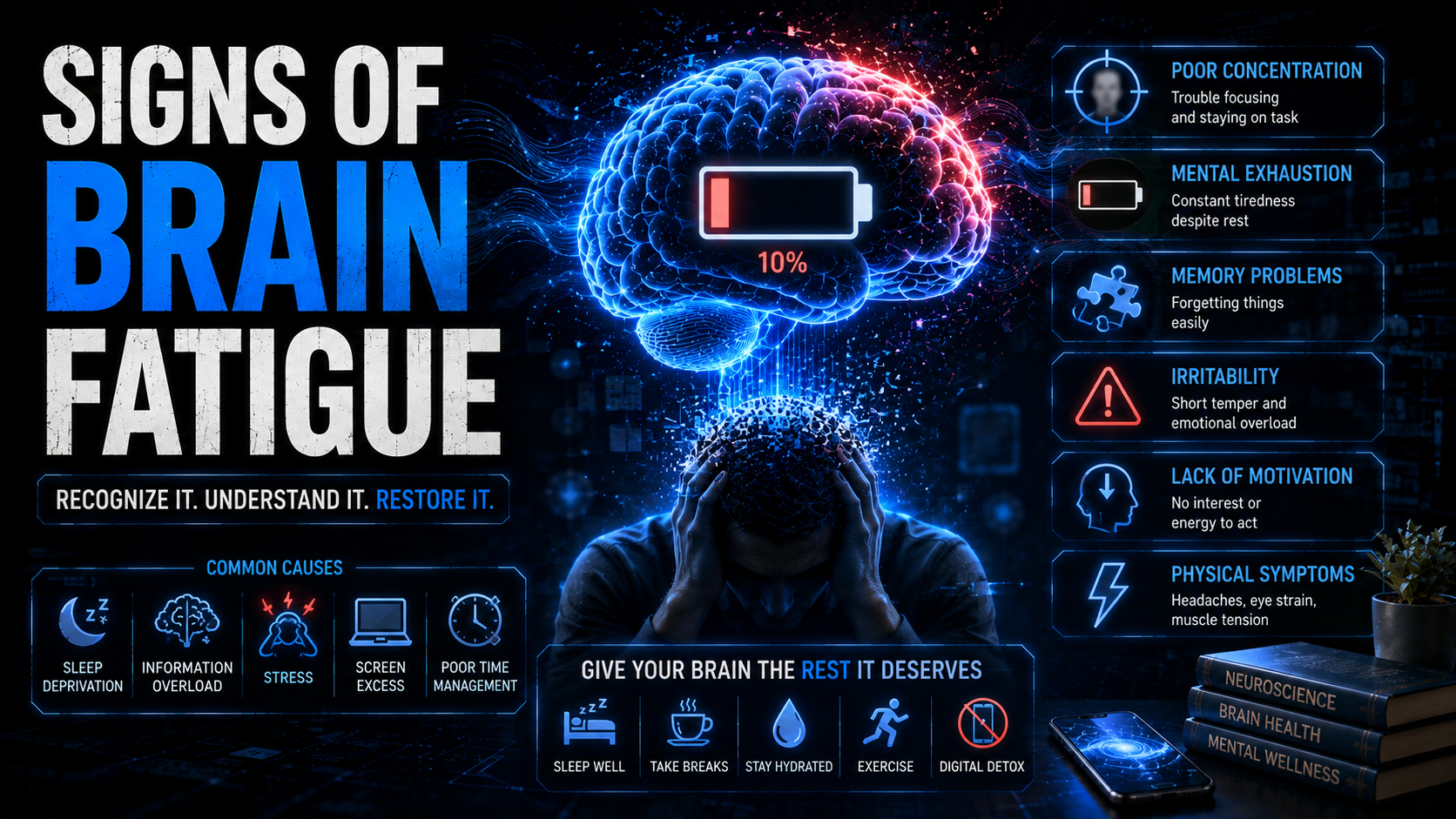 Signs of Brain Fatigue: Symptoms, Causes, and How to Recover